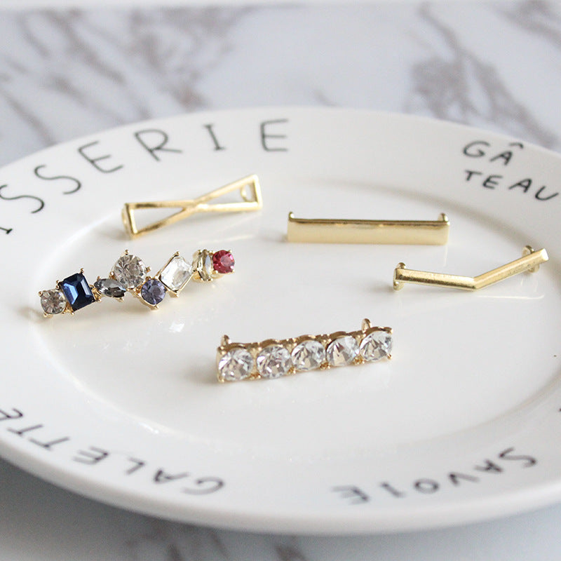 European and American Jewelry Wholesale Korean Gemstone White Shoes Accessories Shoe Buckles