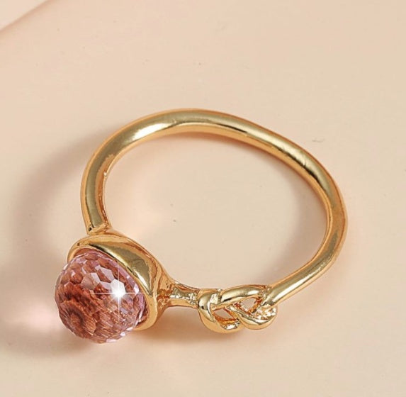 Blue Gemstone Ring Silver Plated Jewelry