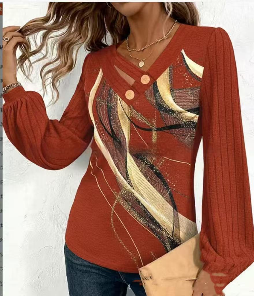 New Printed Sweater Long Sleeve Women