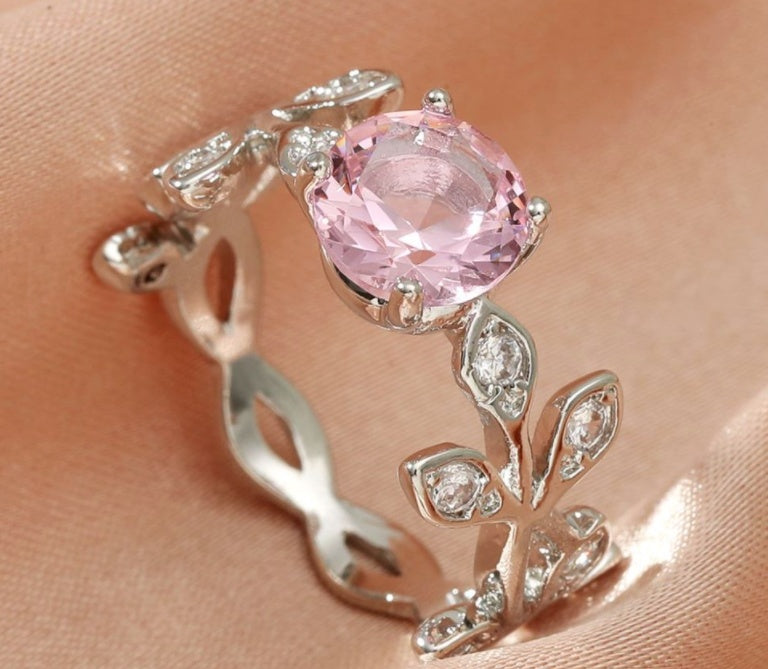 Blue Gemstone Ring Silver Plated Jewelry