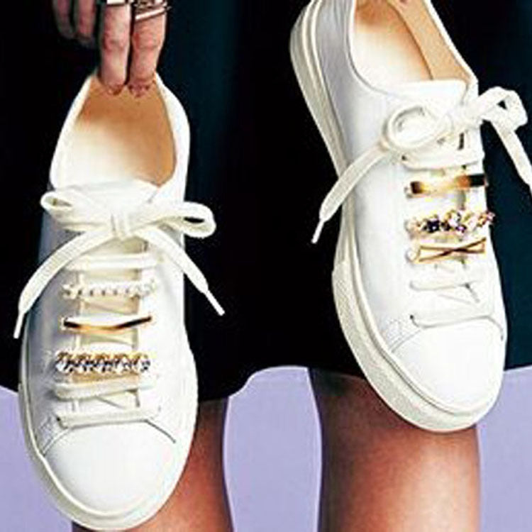 European and American Jewelry Wholesale Korean Gemstone White Shoes Accessories Shoe Buckles