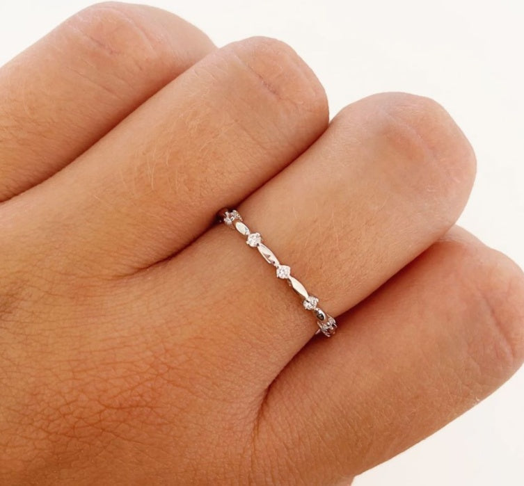 Blue Gemstone Ring Silver Plated Jewelry