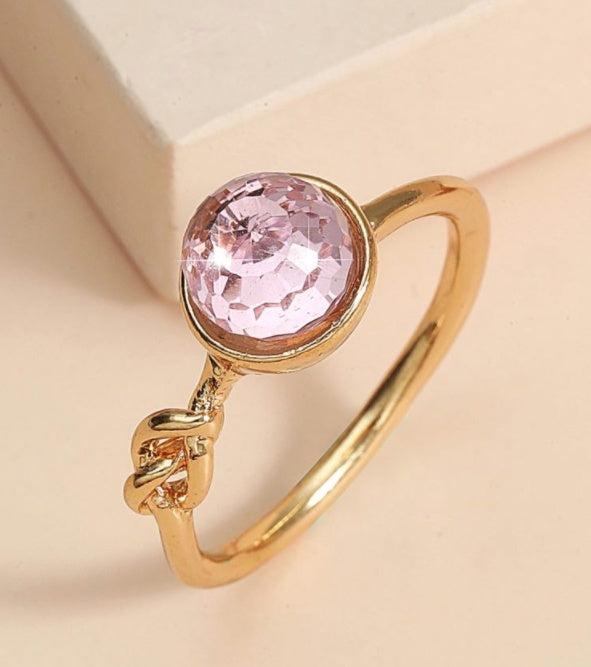 Blue Gemstone Ring Silver Plated Jewelry