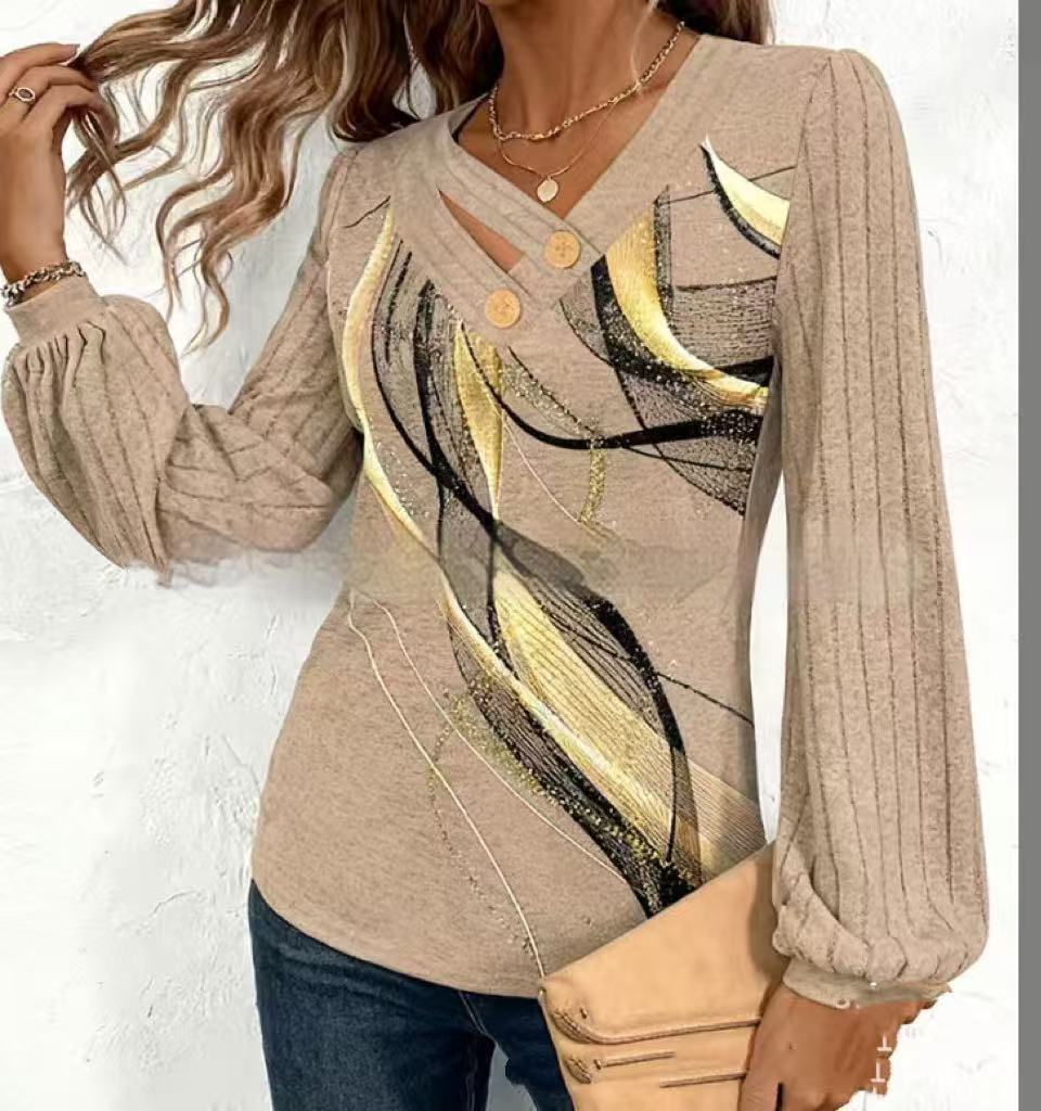 New Printed Sweater Long Sleeve Women